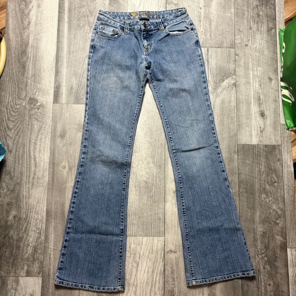 Vintage Low Rise Wet Seal Flare Jeans size 7 long - Picture 1 of 3